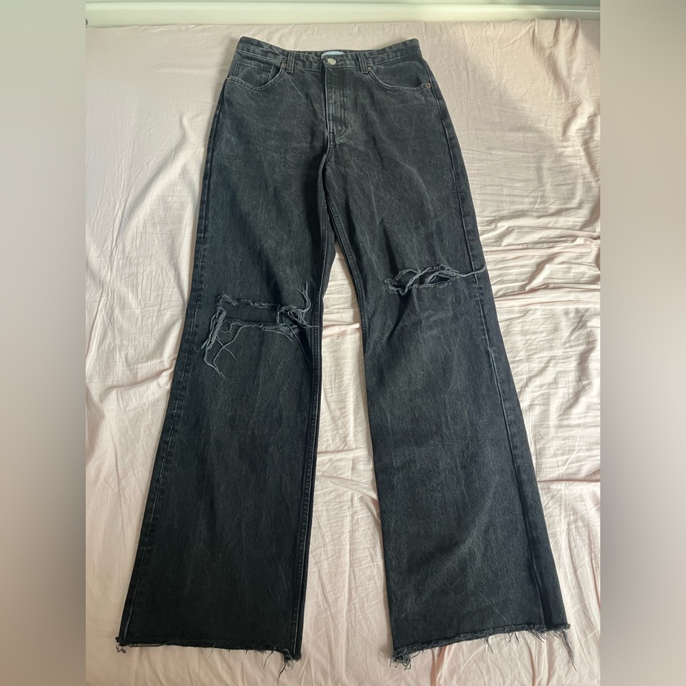 Zara Wide Leg Ripped Jeans - Picture 2 of 7
